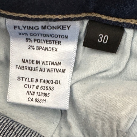 Flying Monkey Dark Blue Flare Jeans - Picture 3 of 4